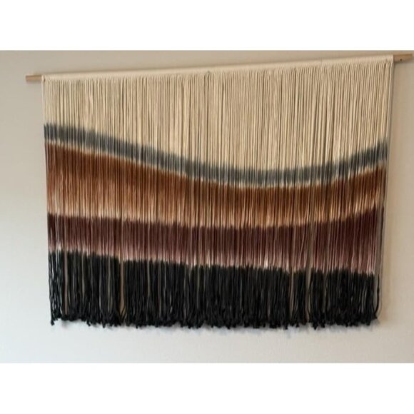 New Flber Macrame Wall Hanging Macrame Wall Decor Large-Scale Tie-Dye Tapestry